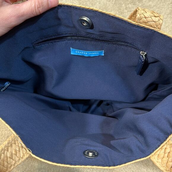 Draper James NWT Everyday Straw Bag Lined Beach Summer Shoulder Purse Boho - Picture 6 of 6